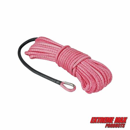 EXTREME MAX Extreme Max 5600.3221 "The Devil's Hair" Synthetic ATV / UTV Winch Rope - Pink 5600.3221
